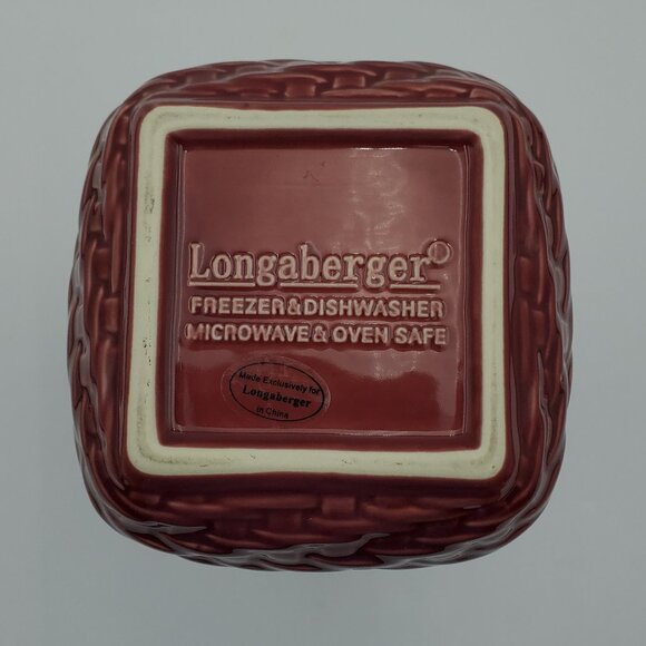 Longaberger Woven Reflections Paprika Vase Longaberger Pottery Tall Vase - Picture 5 of 5